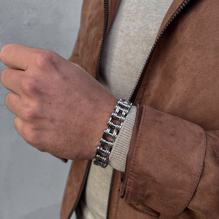 Bransoletka męska łańcuch motocyklowy prezent dla motocyklisty BLINGART