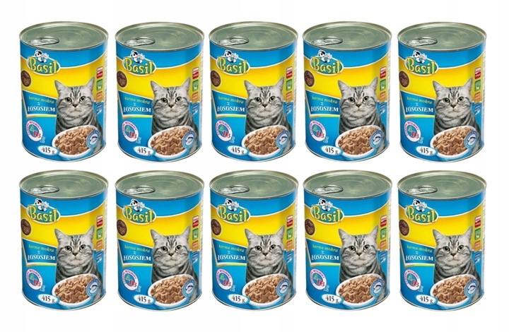 Basil KARMA dla KOTA puszka 415g 24szt MIX SMAKÓW ( 3x8sztuk )