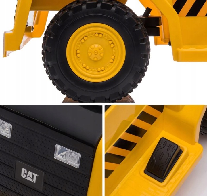 WYWROTKA CATERPILLAR dla dziecka JEŹDZIK na akumulator 6V 4AH
