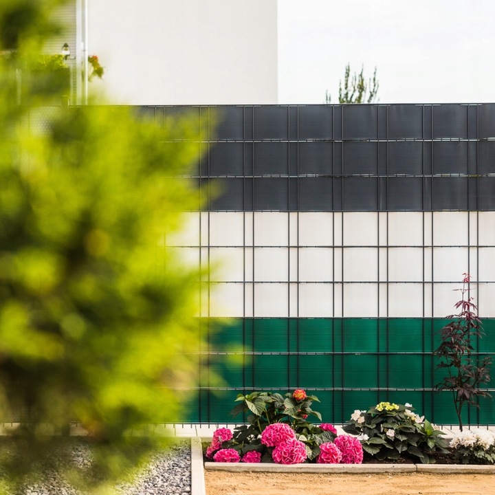 TAŚMA OGRODZENIOWA SZARA 19CMX35M UV+ OSŁONA NA OGRODZENIA PANELOWE 3D PŁOT