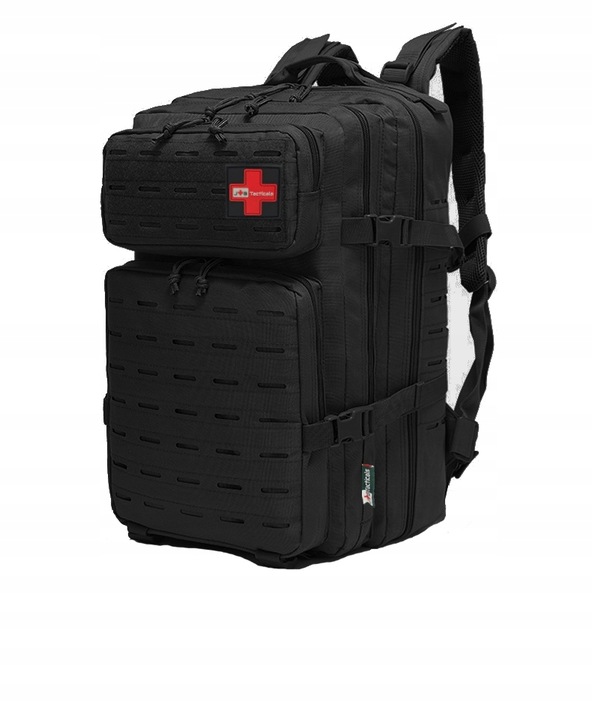 PLECAK WOJSKOWY TAKTYCZNY 45L LASER CUT CZARNY MOLLE MILITARNY TURYSTYCZNY