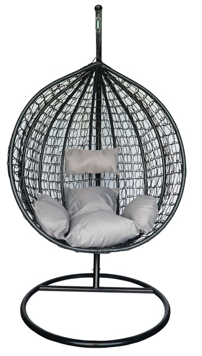 FOTEL WISZĄCY HUŚTAWKA KOSZ KOKON MAROCCO CZARNY