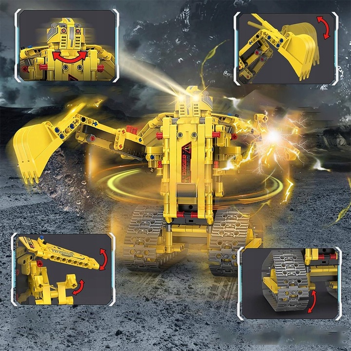 PROGRAMOWALNY ROBOT DUŻY ZESTAW KONSTRUKCYJNY APP I PILOT KONTROLA 555EL