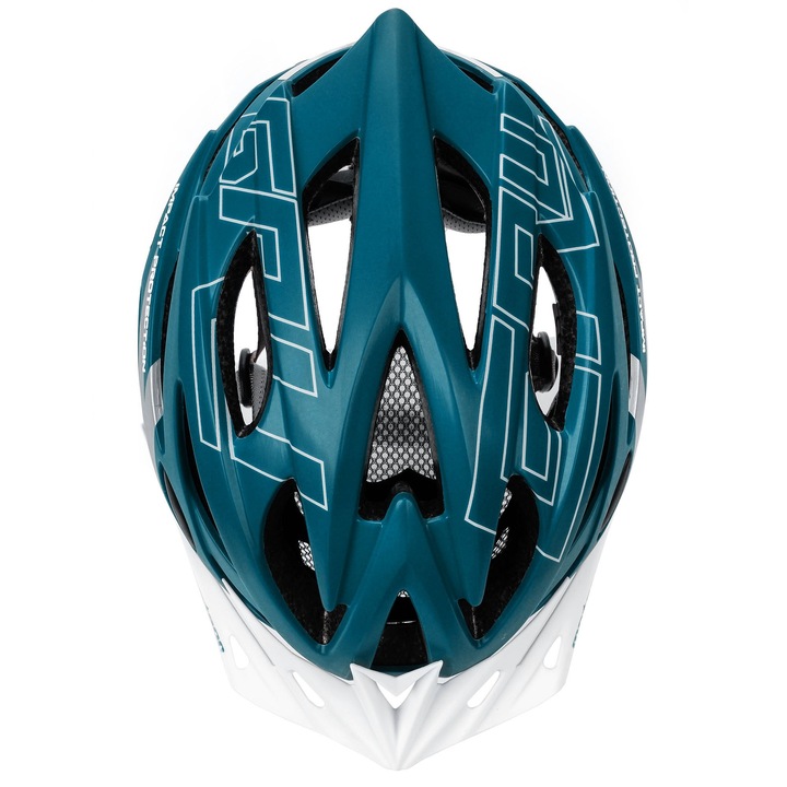 Kask rowerowy regulowany METEOR GRUVER blue/white r.L 58-61 cm