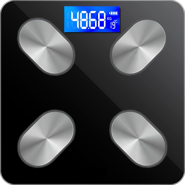 WAGA ŁAZIENKOWA BLUETOOTH SMART 25w1 180Kg ANALITYCZNA INTELIGENTNA + METR