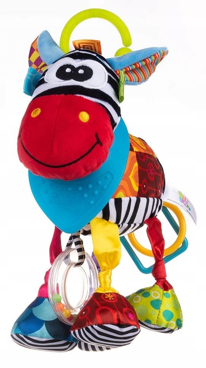 BalibaZoo OSIOŁEK DAVE Grzechotka Gryzak Szeleścik Metki ZAWIESZKA DO WÓZKA