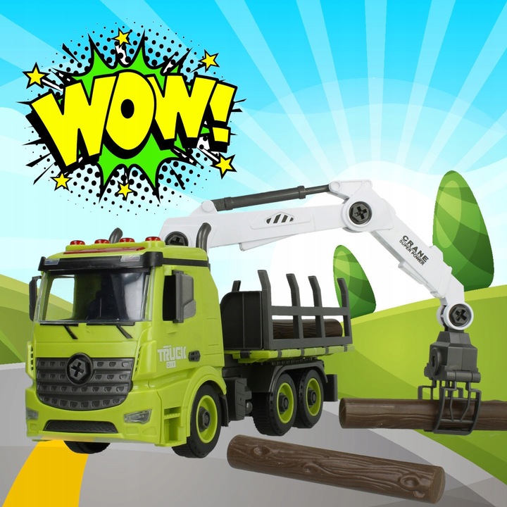 Auto Do Skręcania Rozkręcania Mały Mechanik Jeździ z Napędem Światła Dźwięk