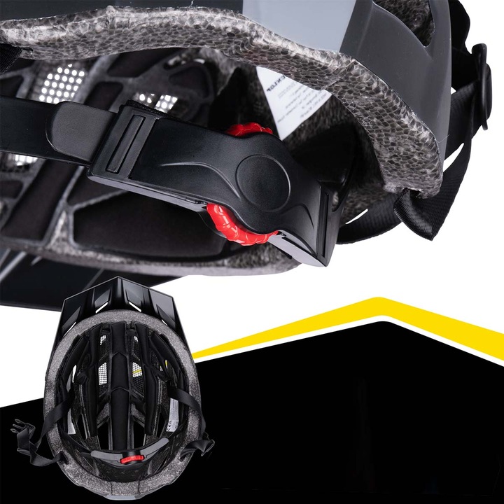 DUNLOP KASK na rower ostrzegawcze światło LED rozmiar M regulowany