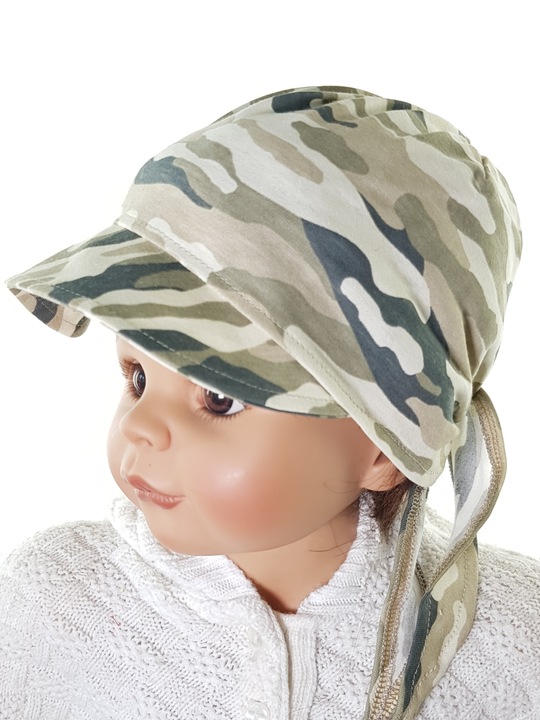 POLSKA UNIWERSALNA CZAPKA CHUSTKA CHUSTECZKA NA GŁOWĘ Z DASZKIEM 40 WZORÓW