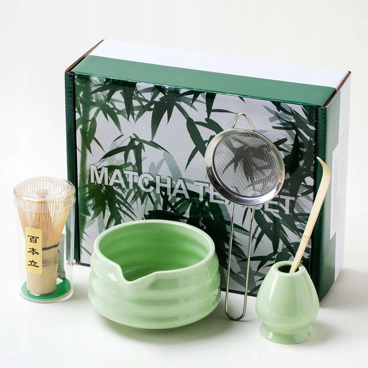 BAMBUSOWY ZESTAW PREZENTOWY DO HERBATY MATCHY CHASHAKU NEKIT