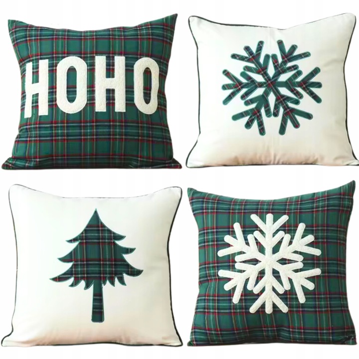 4x ZESTAW POSZEWKA NA PODUSZKĘ ŚWIĄTECZNA POSZEWKI ŚWIĄTECZNE Święta 45X45