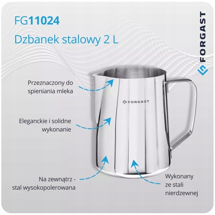 FORGAST DZBANEK STALOWY DO SPIENIANIA 2 L FG11024