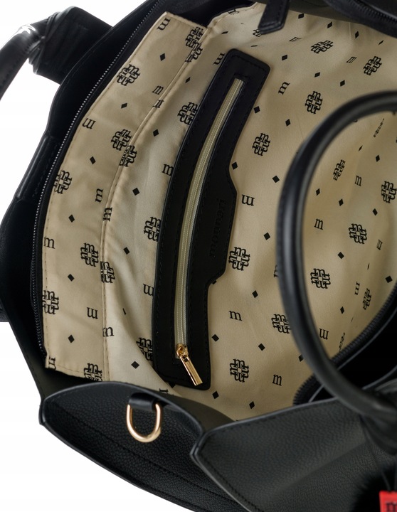 KLASYCZNA TORBA Z POMPONEM MONNARI MIEJSKA SHOPPER POJEMNA PREMIUM