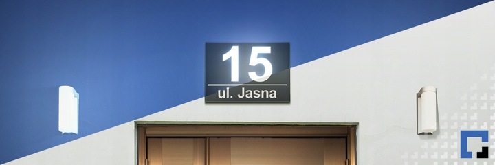 PODŚWIETLANY NUMER NA DOM TABLICZKA ADRESOWA LED 40X30 cm CZUJNIK ZMIERZCHU