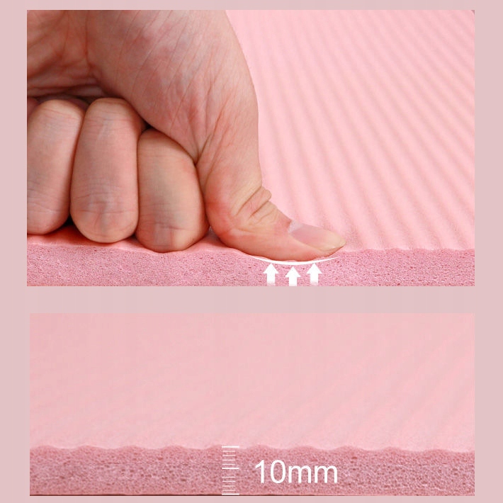 Mata do jogi 185x61x1cm Gruby czarny