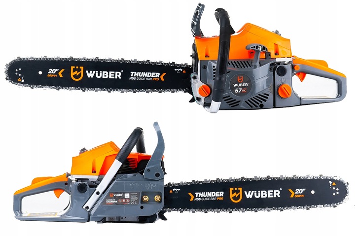 PIŁA SPALINOWA PILARKA DO DREWNA ŁAŃCUCHOWA 5,7KM +2 PROWAD +OLEJ +2x ŁAŃC.