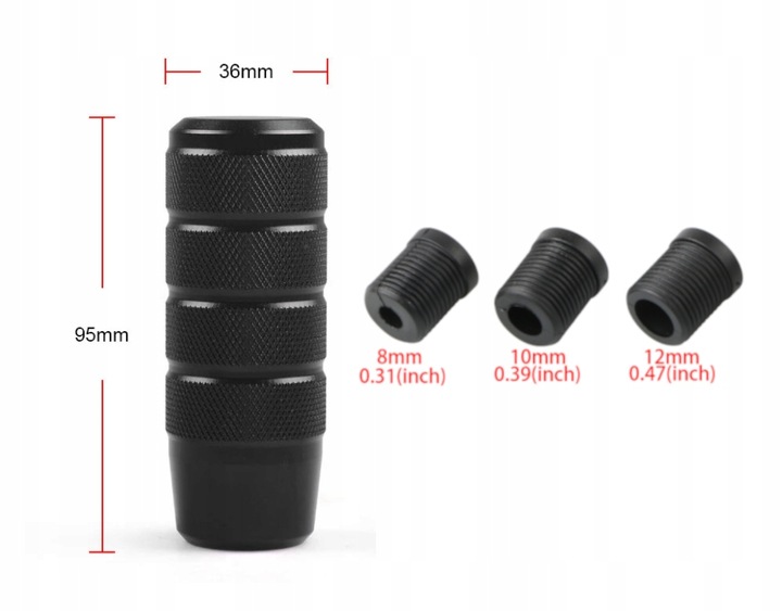 Gałka zmiany biegów UNIWERSALNA Tuning 95mm Niebiesko-Złoty