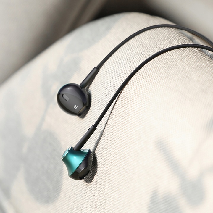 BASEUS SŁUCHAWKI DOUSZNE Z MIKROFONEM PILOTEM KABEL 1,2m MINI JACK 3,5mm