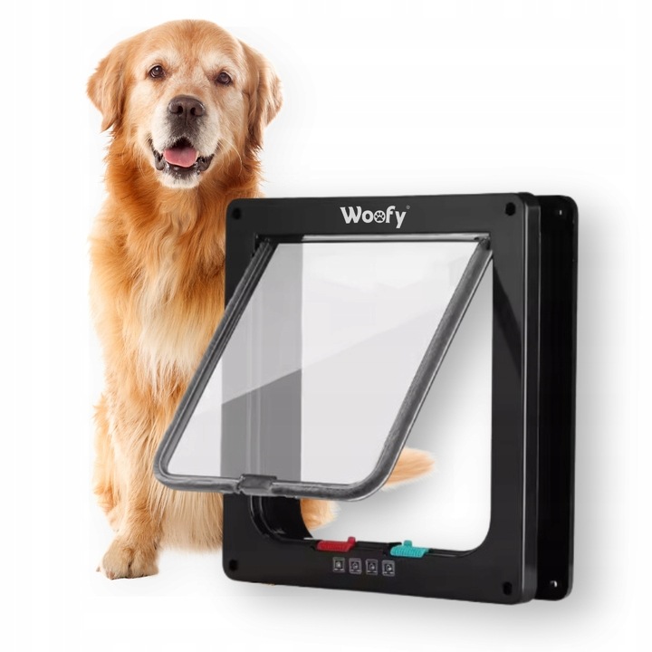 DRZWICZKI WAHADŁOWE DLA KOTA PSA DRZWI DWUSTRONNE Z KLAPĄ 4 SPOSOBY XL