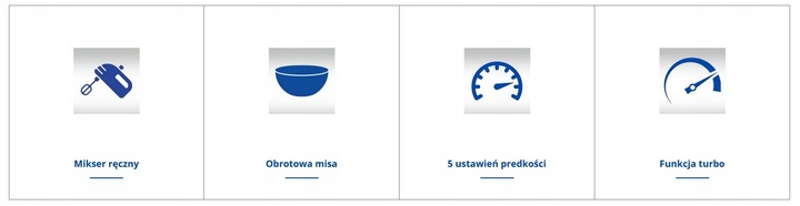 MIKSER RĘCZNY ZHM 2459S Z MISĄ 700W BIAŁY 4 KOŃCÓWKI ROBOT KUCHENNY