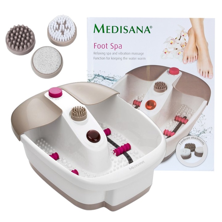 Masażer masaż stóp wodny hydromasażer do nóg podczerwień 4 rolki 3 nasadki