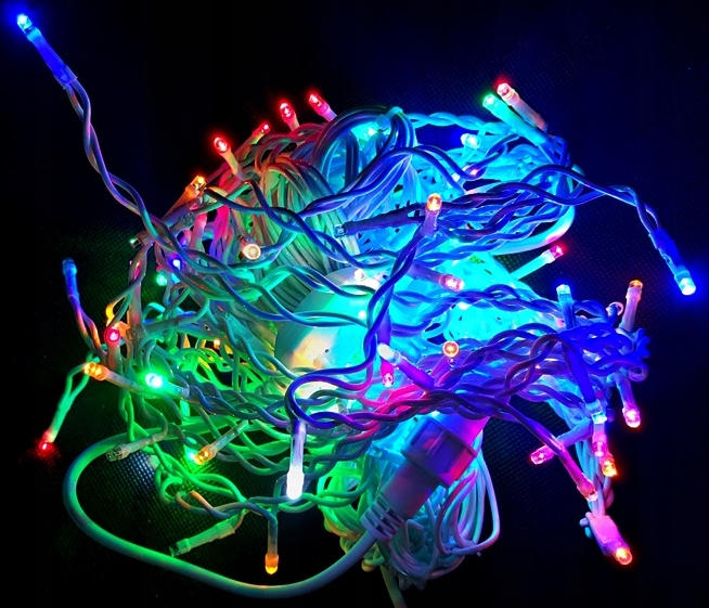 SOPLE LAMPKI CHOINKOWE 100 SZT MULTIKOLOR + FLASH