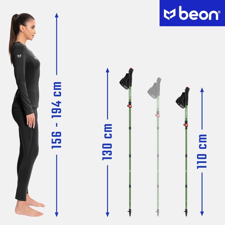 KIJE NORDIC WALKING SKŁADANE KIJKI DO CHODZENIA SPACEROWANIA REGULOWANE