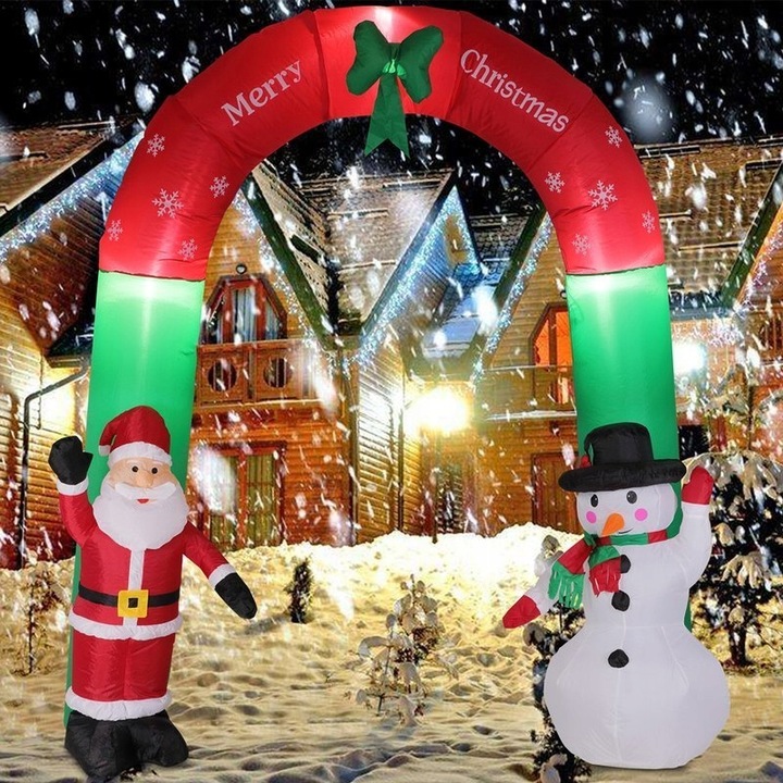 MIKOŁAJ BAŁWAN DMUCHANY BRAMKA LED 250x200cm