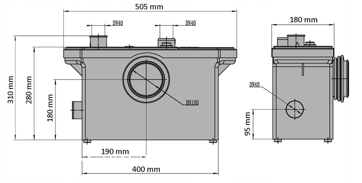 POMPA ŁAZIENKOWA DO UMYWALKI WC PRZEPOMPOWNIA