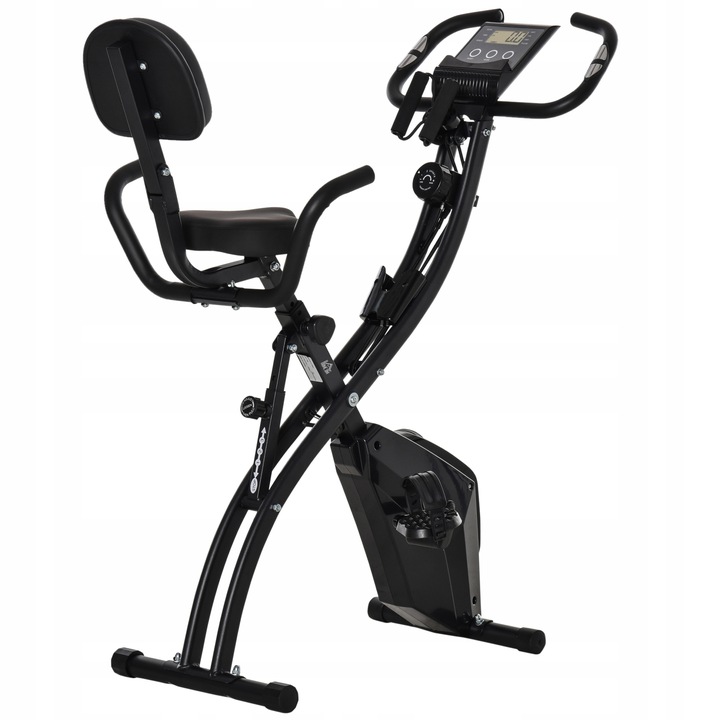 Rower Treningowy X-Bike Składany Stacjonarny LCD Czarny