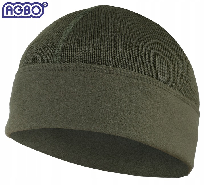 CZAPKA ZIMOWA WOJSKOWA WP WZ.420Z-MON Wełna MERINO Dwustronna Olive 54-55