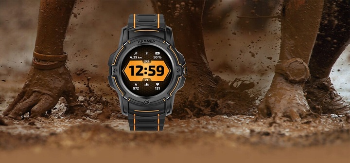 HAMMER Watch Plus AMOLED, GPS, Smartwatch Sportowy