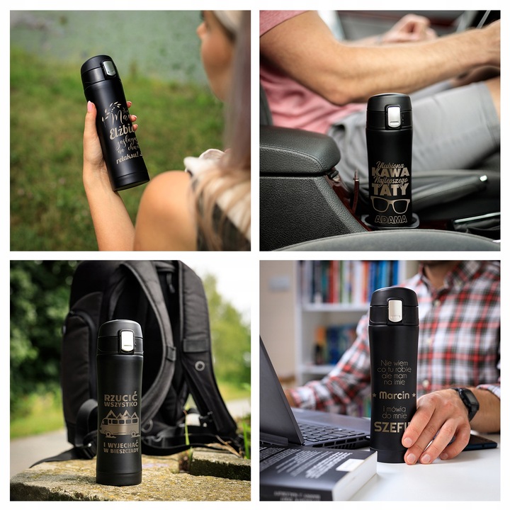 KUBEK TERMICZNY Z GRAWEREM PREZENT NA URODZINY PREZENT NA WALENTYNKI