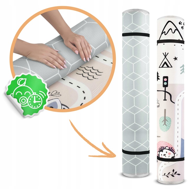 MATA PIANKOWA EDUKACYJNA DWUSTRONNA DUŻA 180x150cm