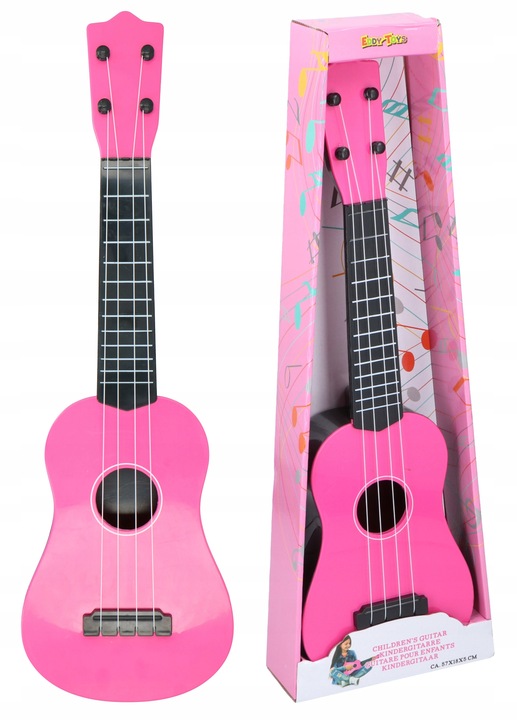 Gitara dla dzieci ukulele 4 struny EDDY TOYS 57cm