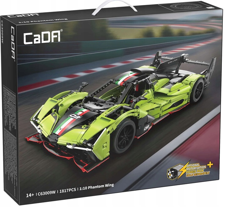 KLOCKI CADA TECHNIC AUTO WYŚCIGOWE PHANTOM WING POJAZD 1817 EL. DUŻE