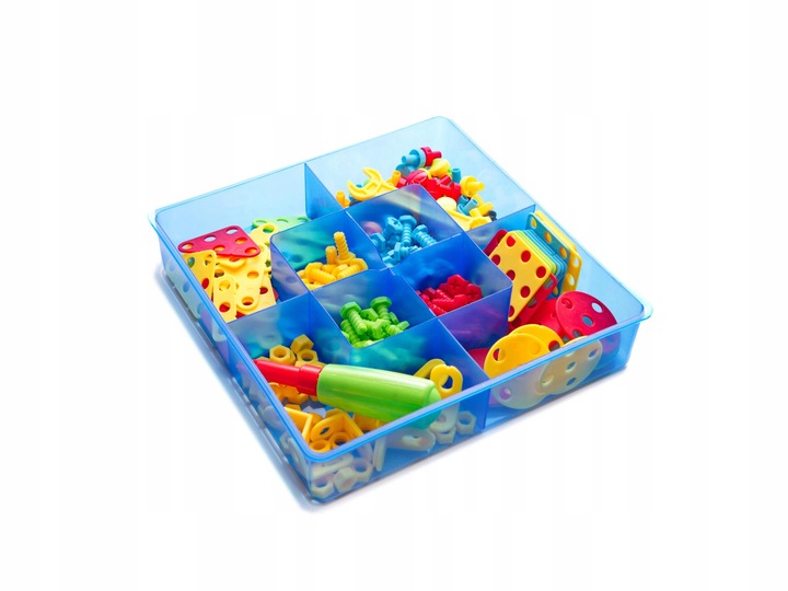 ZESTAW KLOCKÓW WIERTARKA WKRĘTARKA ŚRUBY KLOCKI KONSTRUKCYJNE 261 ELEMENTÓW