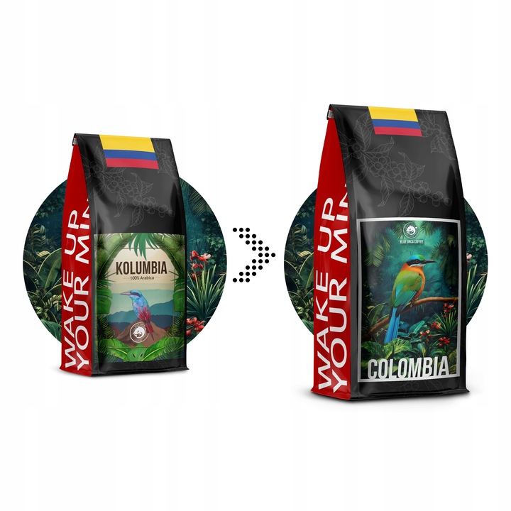 Kawa ziarnista 1kg Kolumbia Świeżo Palona 100% ARABICA - Blue Orca Coffee