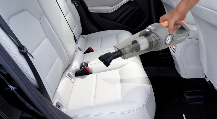 ODKURZACZ SAMOCHODOWY 12V Z KOMPRESOREM BEZWORKOWY 80W STHOR 82953