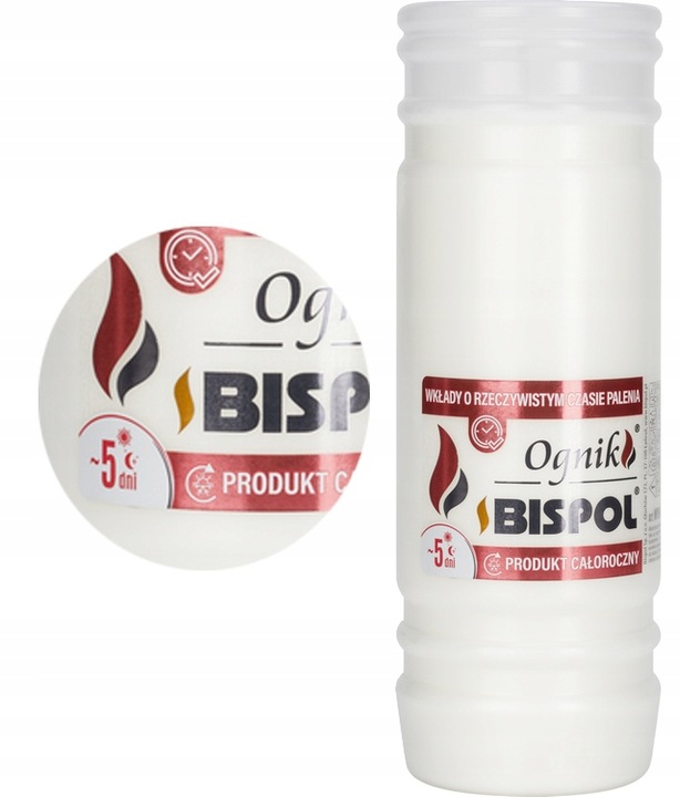 Wkłady do zniczy Bispol WP5N 120h 18szt
