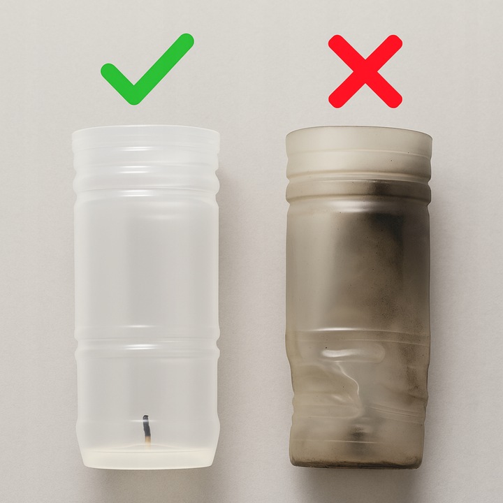 Wkłady do Zniczy Rewelacyjne na Upał Parafinowe 7dni x12 Długopalące do168h