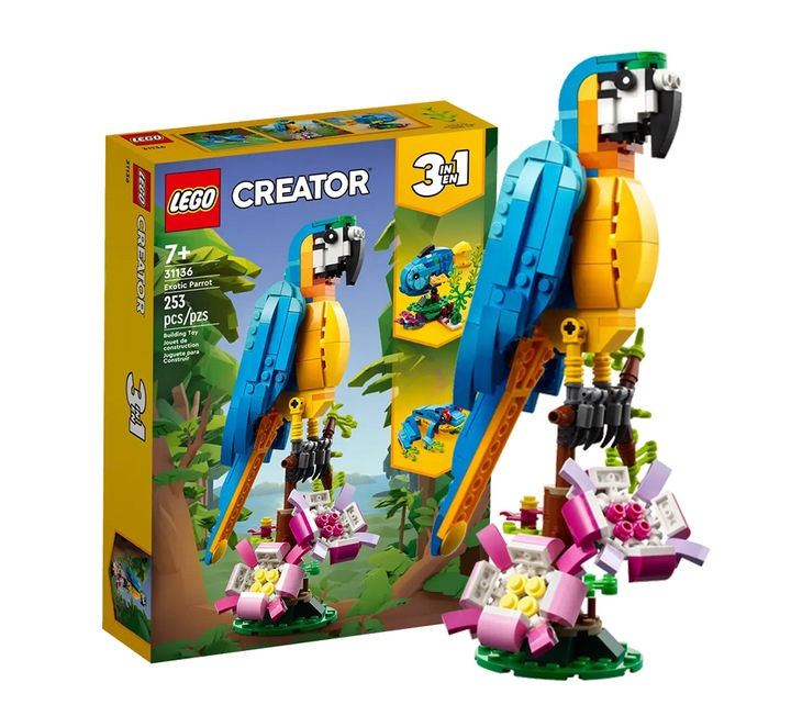LEGO Creator 3 w 1 31136 Egzotyczna papuga 3w1
