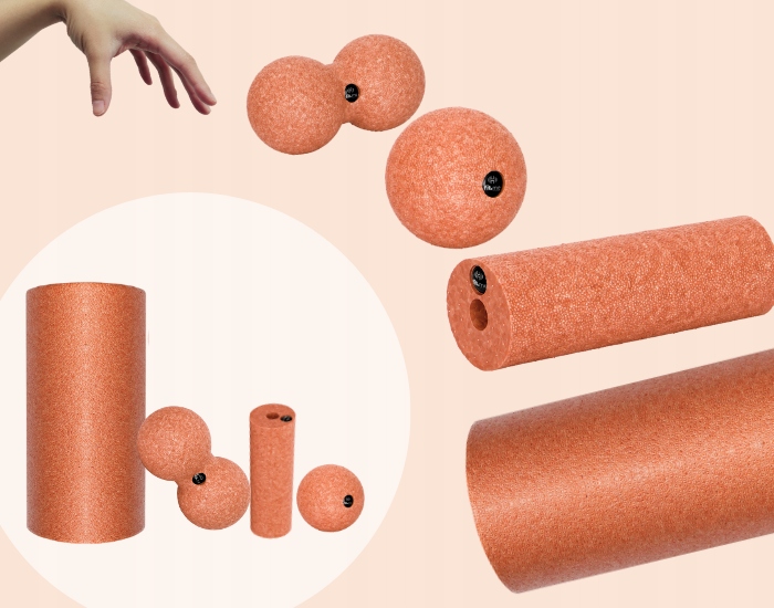 ZESTAW ROLLERÓW DO MASAŻU WAŁEK DUŻY MAŁY PIŁKA POJEDYNCZA DUOBALL EPP 4W1