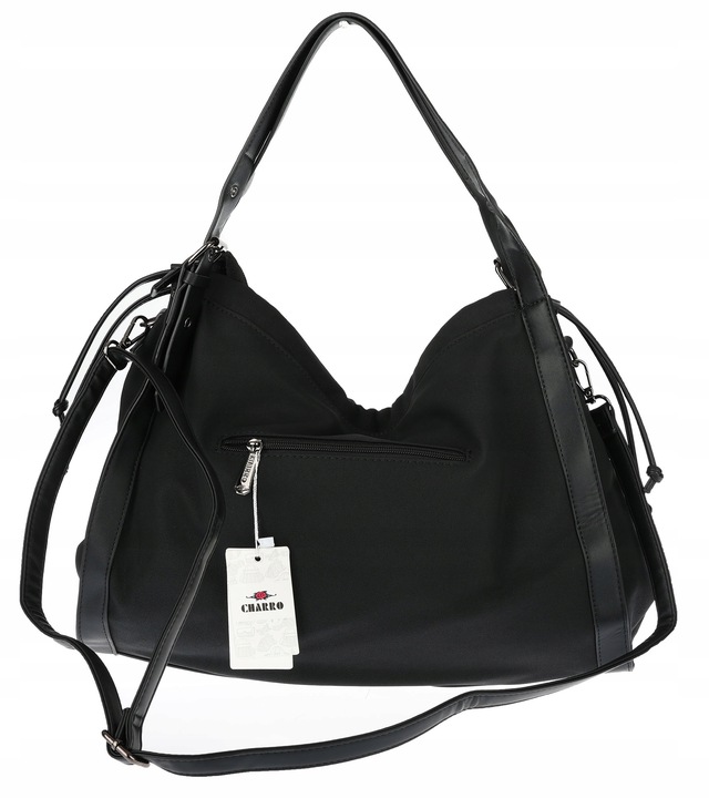 Torebka Damska Listonoszka Shopper Duża Torba na Ramię Worek CH6686 Czarna