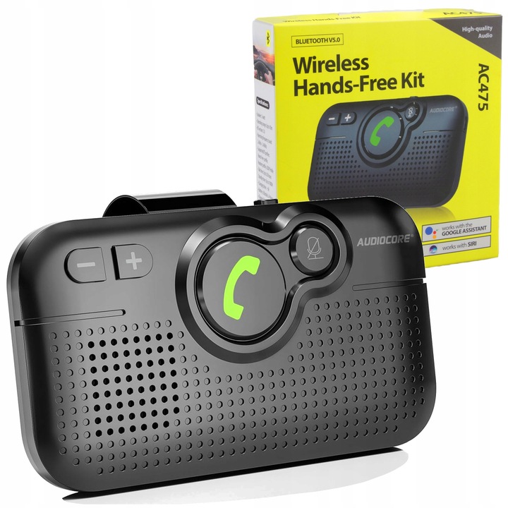 ZESTAW GŁOŚNOMÓWIĄCY Bluetooth 5.0 do SAMOCHODU AUTOSTART USB-C A2DP 2W