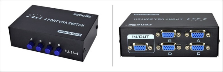 Switch Przełącznik VGA 4 x 1 Monitory FullHD Wwa