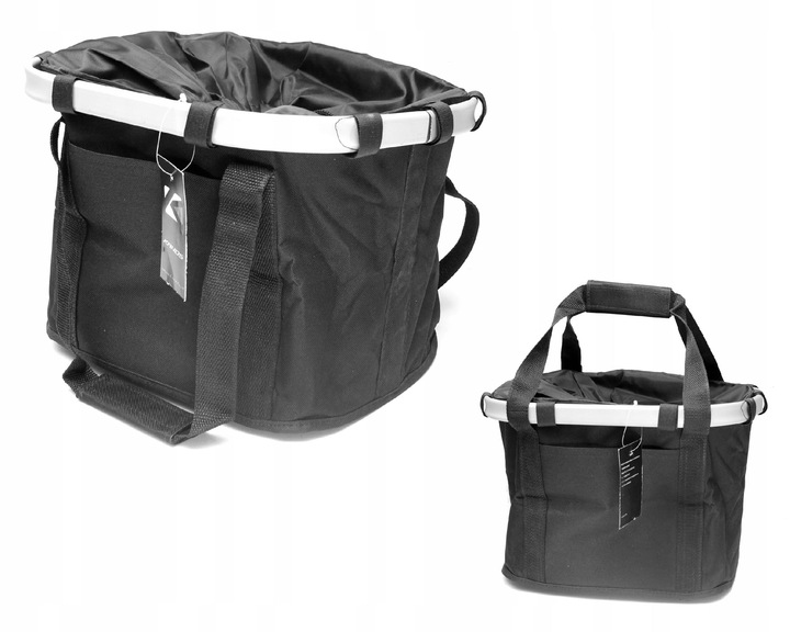 Torba KOSZYK do ROWERU rowerowy PIKNIK czarny