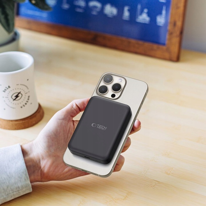 MAGNETYCZNY POWER-BANK NA MAGSAFE 10000MAH 15W USB-C DO IPHONE 12 13 14 15