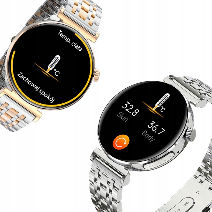 SMARTWATCH ZEGAREK DAMSKI EKG CIŚNIENIE TĘTNO ROZMOWY SMART WATCH MENU PL