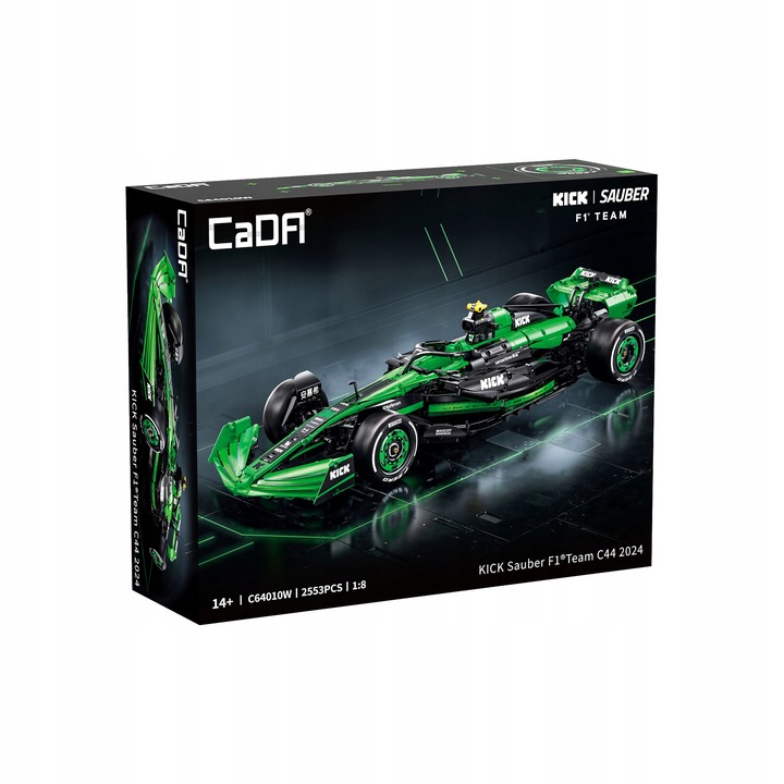 KLOCKI CADA F1 KICK SAUBER TEAM FORMUŁA 1 AUTO WYŚCIGOWE 2553 EL. SKALA 1:8